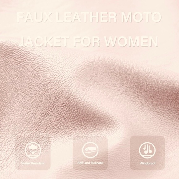 NWT BELLIVERA Faux Leather Asymmetrical Moto Jacket - Picture 8 of 13